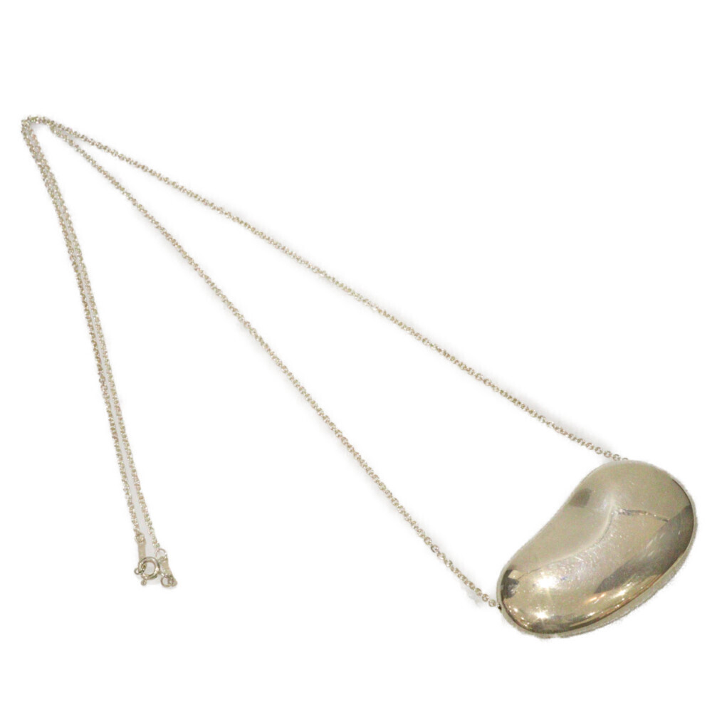 Tiffany Co Peretti Bean Necklace Sterling Silver bag rare of jewelry